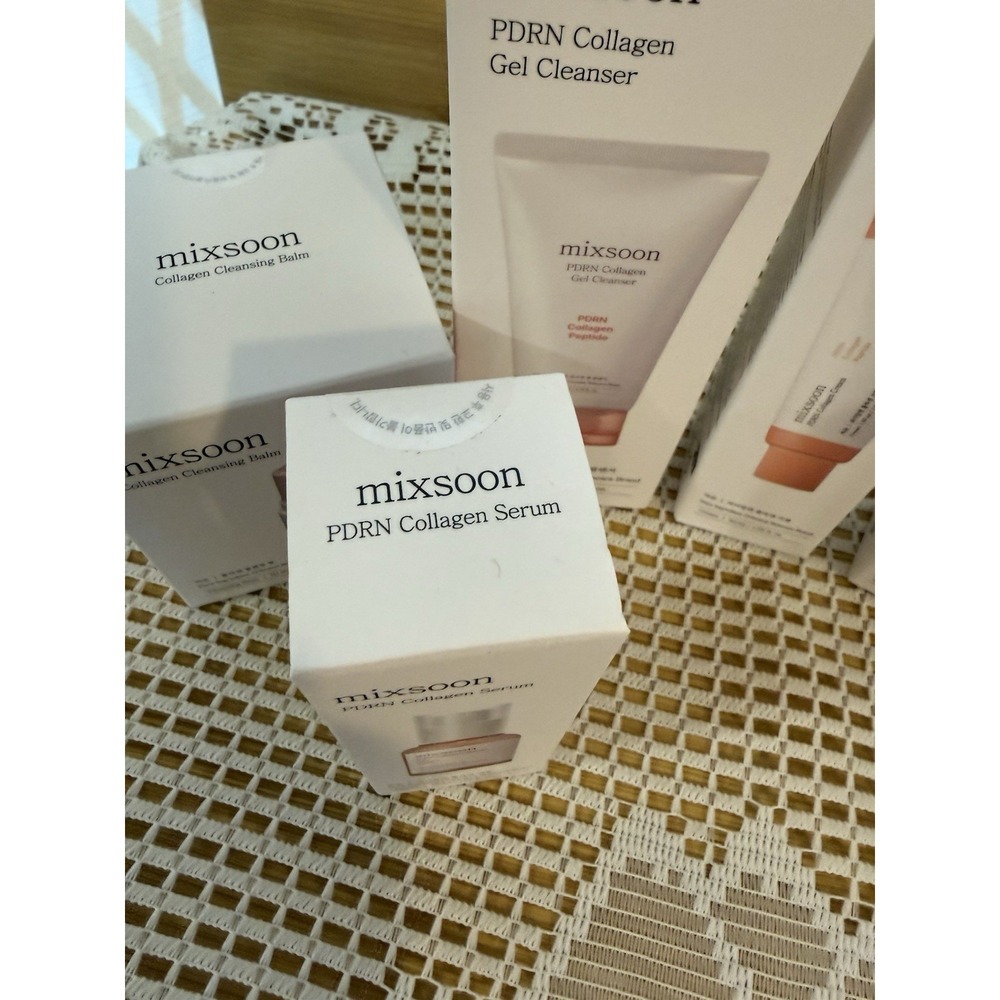 MIXSOON PDRN Collagen Cleanser, Cream, Serum & Toner Pads Skin Care Set-NEW! - Picture 9 of 11